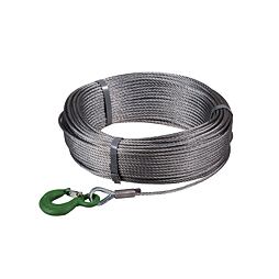 Lina stalowa 5mm/120m ZN z hakiem