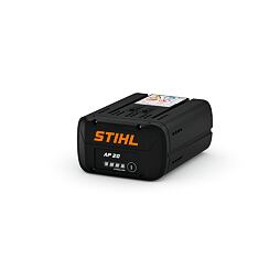 Lithium-ionová baterie STIHL AP 20 s indikátorem stavu nabití určená pro napájení akumulátorových nářadí.