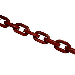 Łańcuszek kwadratowy czerwony G80, 8mm