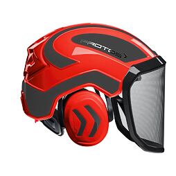 Kask Protos Integral FOREST czerwono-szary