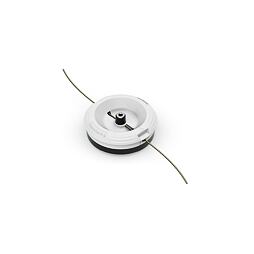 Náhradní cívka s navinutou strunou pro zahradní elektrický nebo aku vyžínač, určená k sečení trávy a plevele.