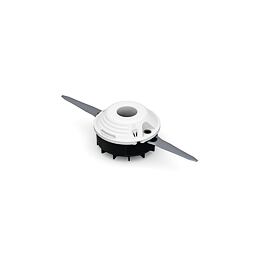 Kotouč s dvěma čepelemi určený pro zahradní křovinořez.