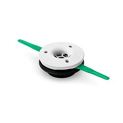 Žací hlava STIHL PolyCut 18-2 je vybavena 2 robustními zelenými plastovými noži