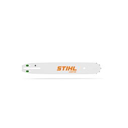 Řetězová lišta pro motorovou pilu značky Stihl, model Light 04, určená pro řezání dřeva.