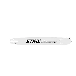 Příslušenství pro motorovou pilu, vodicí lišta STIHL Rollomatic ES určená pro přesné vedení řetězu při řezání.