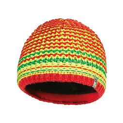 PSS čepice pletená  červeno/žlutá