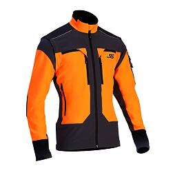 Pánská pracovní bunda s dlouhým rukávem, stojáčkem a více kapsami určená pro zvýšenou viditelnost a ochranu při práci.