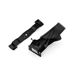 Nůž a sběrný koš pro robotickou sekačku určené k sekání trávy.