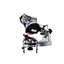 Elektrický brousek s řetězem na motorové pily určený k ostření zubů řetězu.