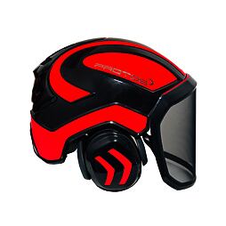 Kask Protos Integral FOREST czarny/neonowoczerwony