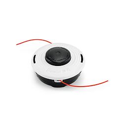 Cívka struny k motorové sekačce STIHL AutoCut 36-2 s vyčnívající červenou žací strunou.