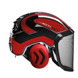 Kask Protos Integral FOREST czarno-czerwony