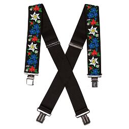 Šle PSS s kovovými přezkami 75cm Alpské květy