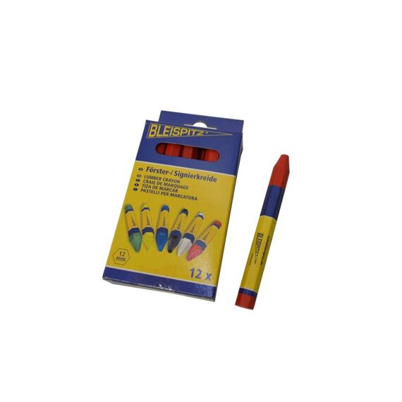 Kreda leśna Bleispitz 12mm, 12 szt./opakowanie czerwona