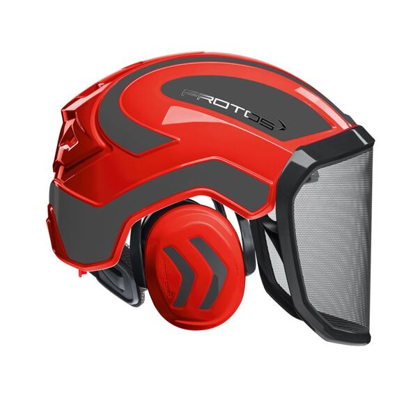 Kask Protos Integral FOREST czerwono-szary