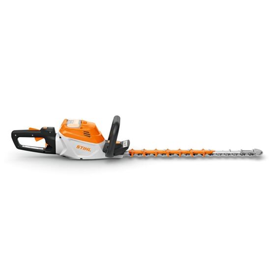 Aku nůžky na živý plot s dlouhým ostřím a ergonomickou rukojetí značky STIHL.