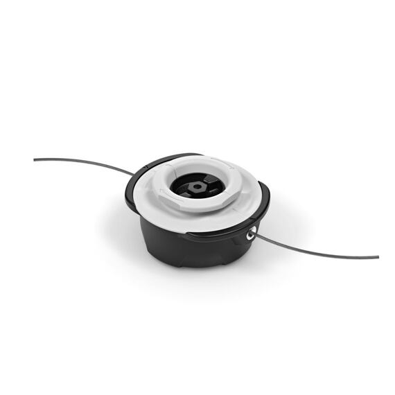 Náhradní strunová cívka s navinutou strunou pro motorovou sekačku nebo křovinořez.