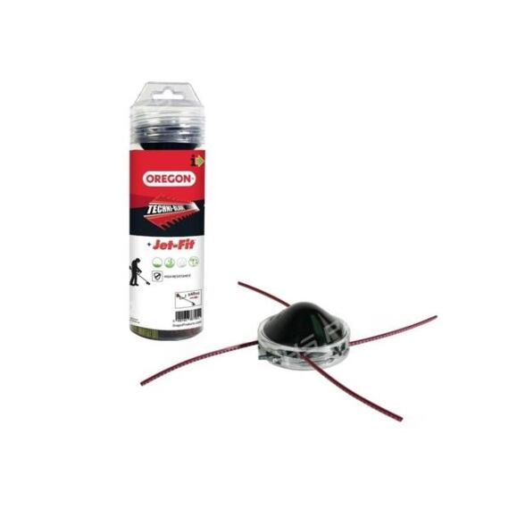 Náhradní struna s tříštítkem pro křovinořez značky Oregon, určená pro efektivní sečení trávy a plevele.