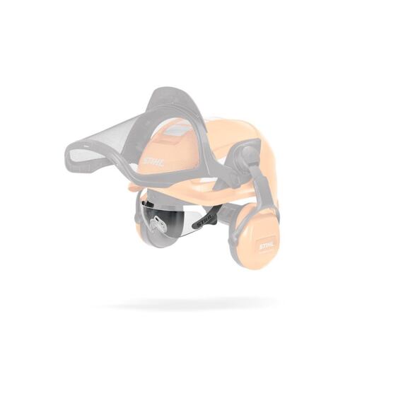 Zintegrowane gogle kaskowe - otwór wentylacyjny przezroczysty