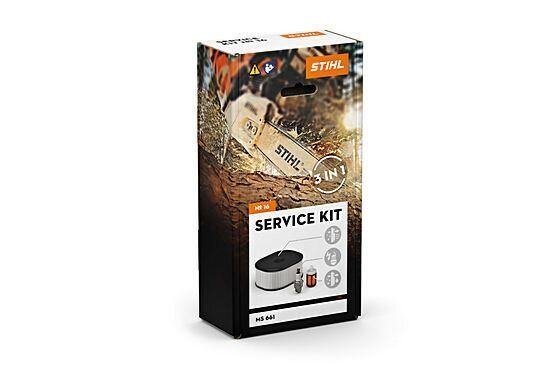 Balíček STIHL Service Kit pro motorovou pilu, obsahující vzduchový filtr, olej a svíčku pro údržbu a servis pily MS 661.