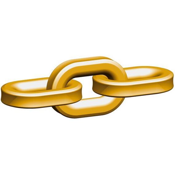 Łańcuch kwadratowy żółty Pewag G12 / 1m