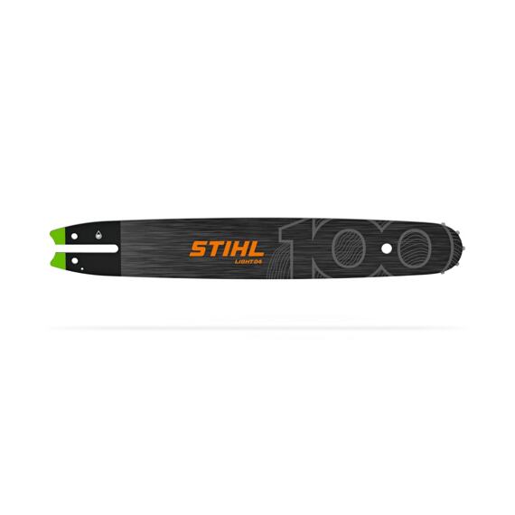 Vodicí lišta pro motorovou pilu STIHL Light 0A s délkou 100 cm určená pro přesné a snadné řezání.