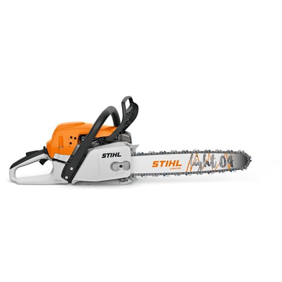 Motorová pila značky STIHL s řetězovou lištou Light 04 určená pro řezání dřeva.