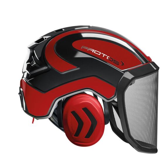 Kask Protos Integral FOREST czarno-czerwony