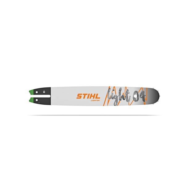 Lehká vodicí lišta STIHL Light 04, .325", 1,3 mm má speciální úzkou konstrukci, která zlepšuje vlastnosti při zapichování a zajišťuje nižší hmotnost.