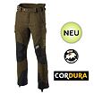Lovecké kalhoty odolné proti oděru s výztuhami na kolenou a holeních, vybavené technologií ochrany proti divoké zvěři a vyrobené z materiálu Cordura.