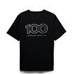 Černé tričko s nápisem 100 a textem "Legendary since 1926" na zádech.
