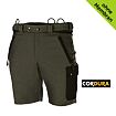 Pánské outdoorové šortky s kapsou na stehnu a poutky na opasek, vyrobené z odolného materiálu Cordura bez membrány.