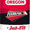 Balení pilových listů Oregon Techni-Blade s označením Jet-Fit určených pro vyžínače s motory nad 40 cc, odolné proti opotřebení, vhodné pro různé druhy vegetace.