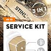Sada pro servis pilových řetězů Stihl obsahující vzduchový filtr, zapalovací svíčku a palivový filtr, určená pro modely MS 311, MS 362 a MS 391.