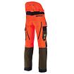Ochranné pracovní kalhoty s vysokou viditelností, zesílenými nohavicemi a více kapsami v zadní i boční části.
