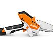 Malá, ruční akumulátorová motorová pila značky STIHL 